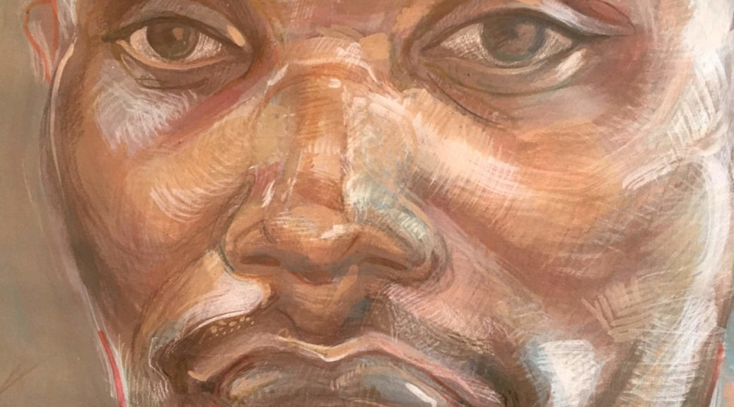Painting of Kamal's face